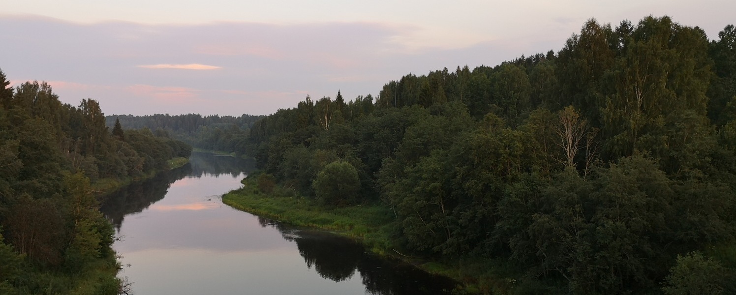 On the bank of the Russian Village